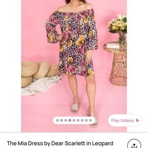Floral Leopard Print Dress‎